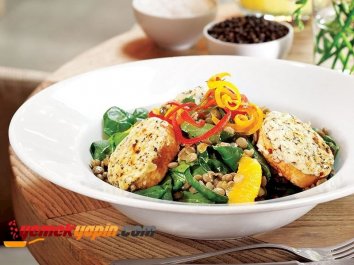 Keçi Peynirli Mercimekli Ispanak Salatası Tarifi, Nasıl Yapılır?