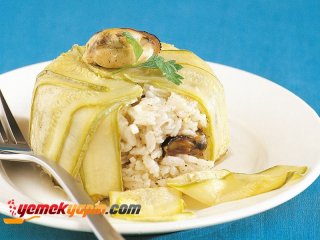 Kabak Kasesinde Midyeli Ve Mantarlı Dolma Tarifi, Nasıl Yapılır?